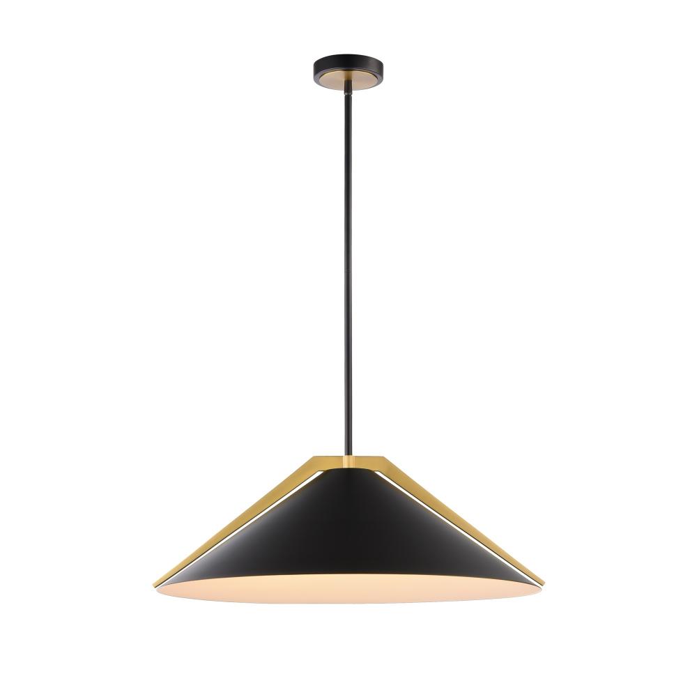 Baltic Collection 3-Light Pendant Black and Brushed Brass