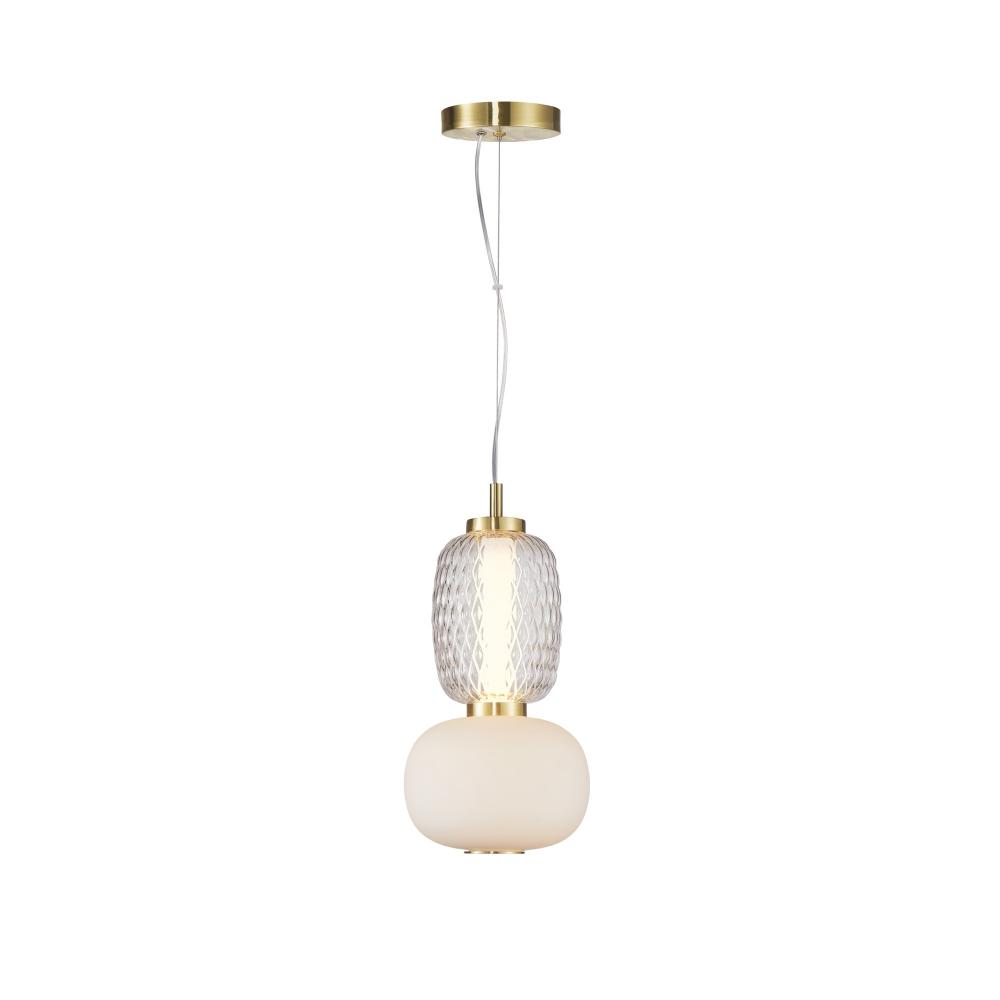 Cyra Collection 1-Light Double Shade Pendant Brass