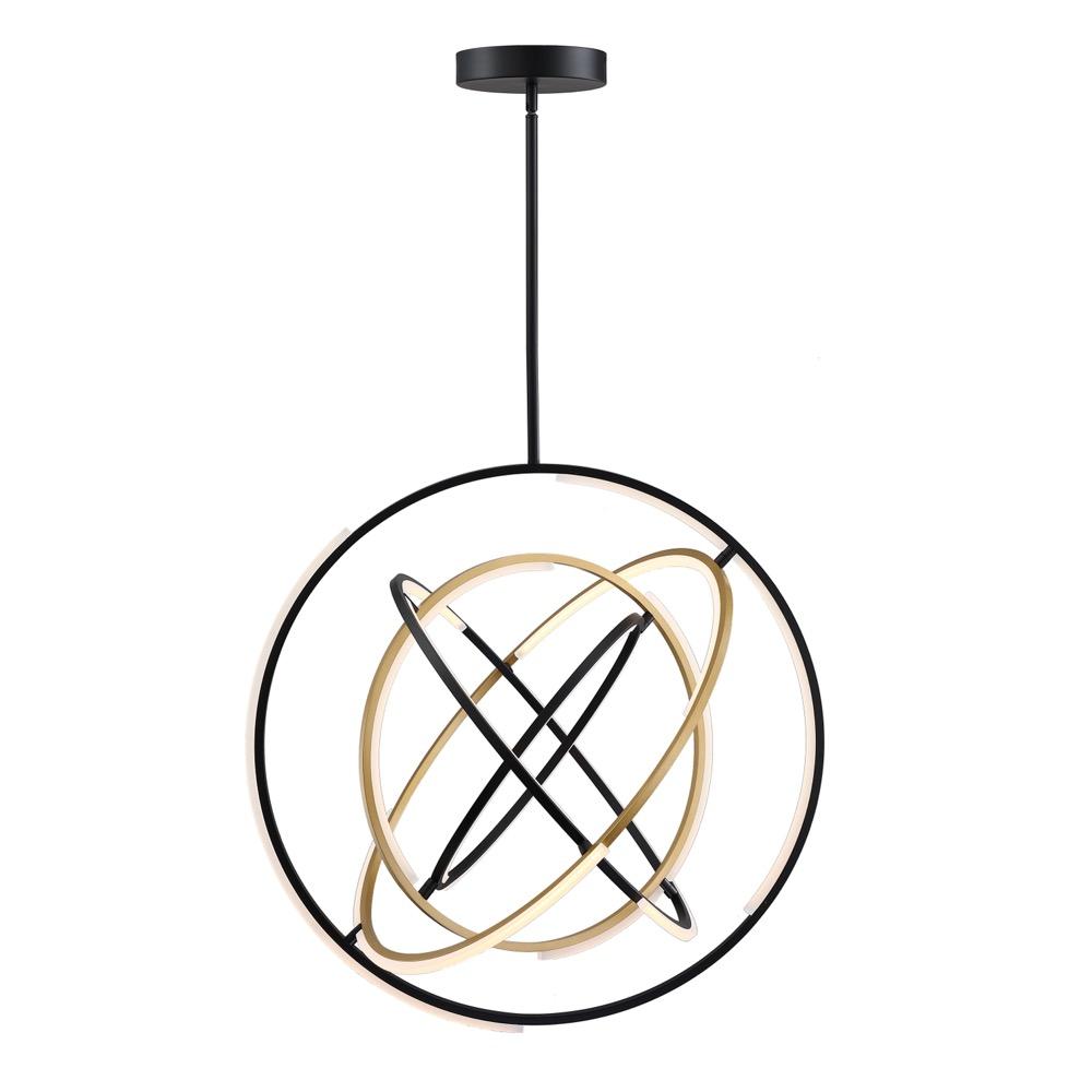 Trilogy Collection Integrated LED 32 in. Pendant, Black and Gold