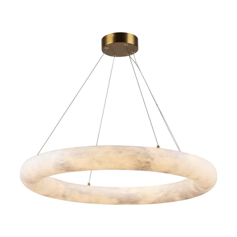 Camila Collection 1-Light 27" Chandelier Brushed Brass