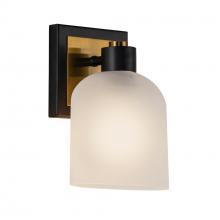 Artcraft AC11691BB - Lyndon Collection 1-Light Bathroom Sconce Black and Brushed Brass