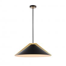 Artcraft AC11914BK - Baltic Collection 3-Light Pendant Black and Brushed Brass