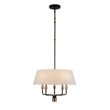 Artcraft AC12035BB - Providence 5 Light Pendant, Black, Brushed Brass