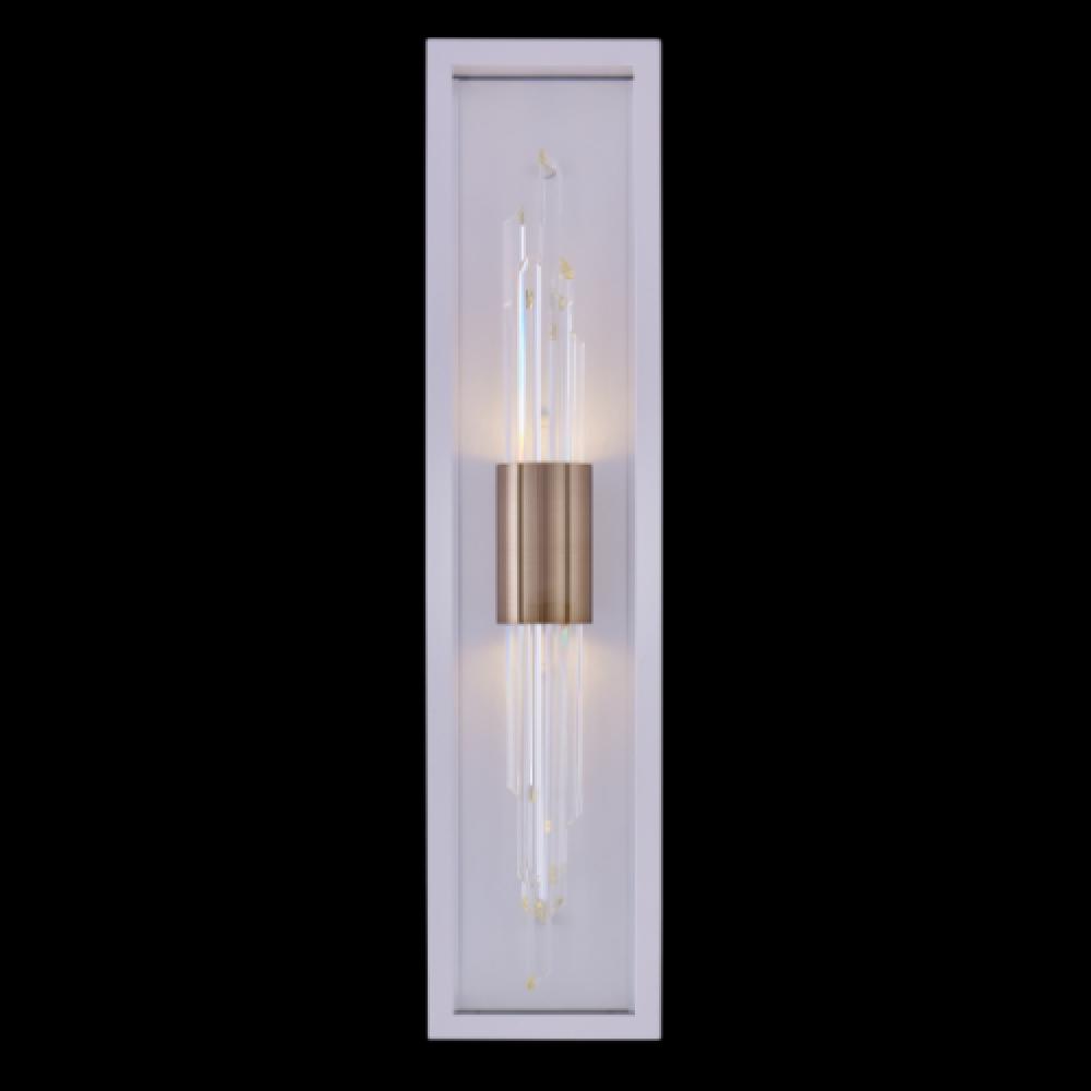 Lucca Champagne Gold LED Outdoor Wall Sconce