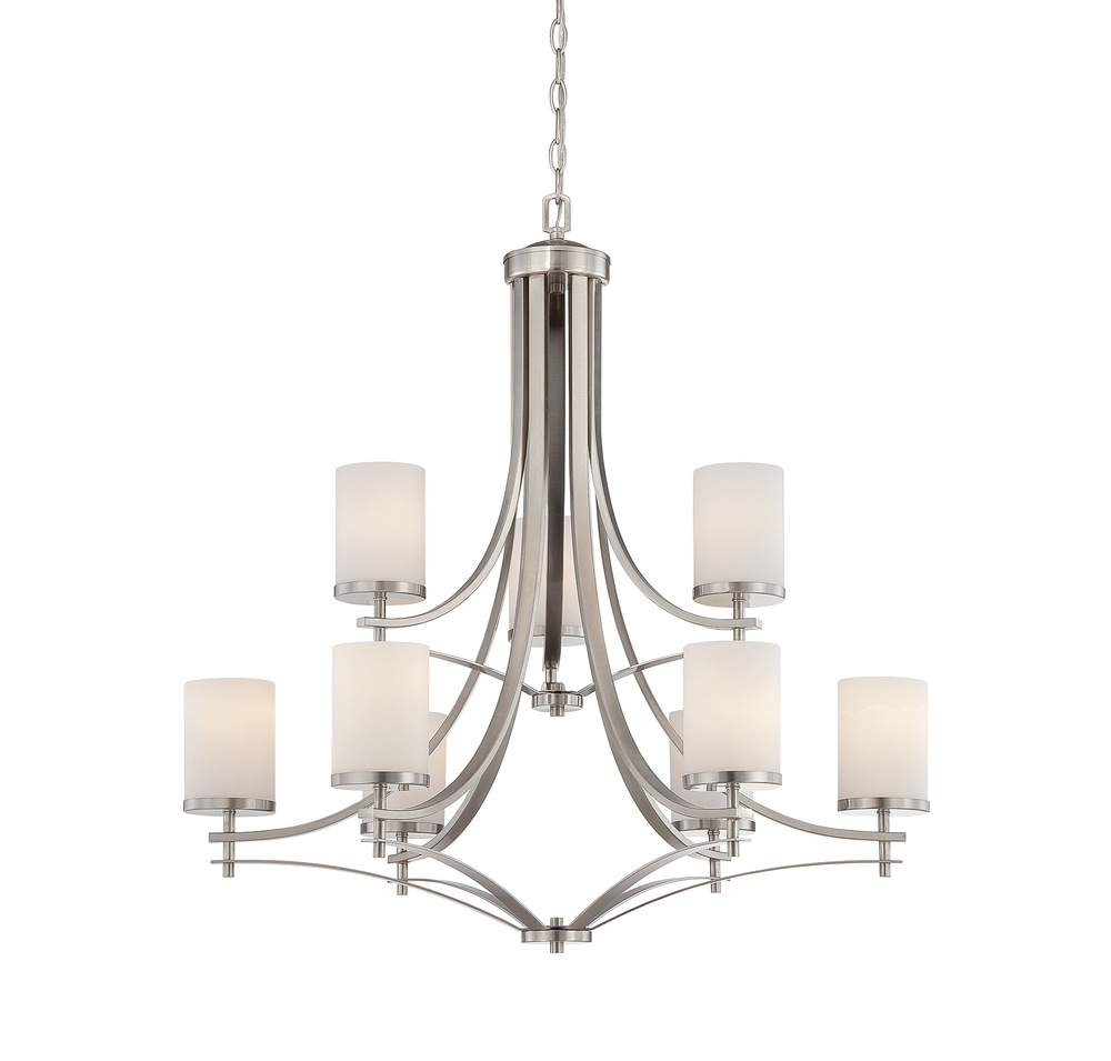 Colton 9-Light Chandelier in Satin Nickel