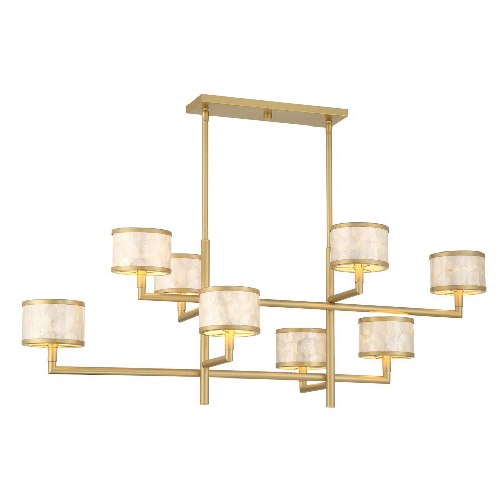 Mariquita 8-Light Chandelier in Spun Gold by Breegan Jane