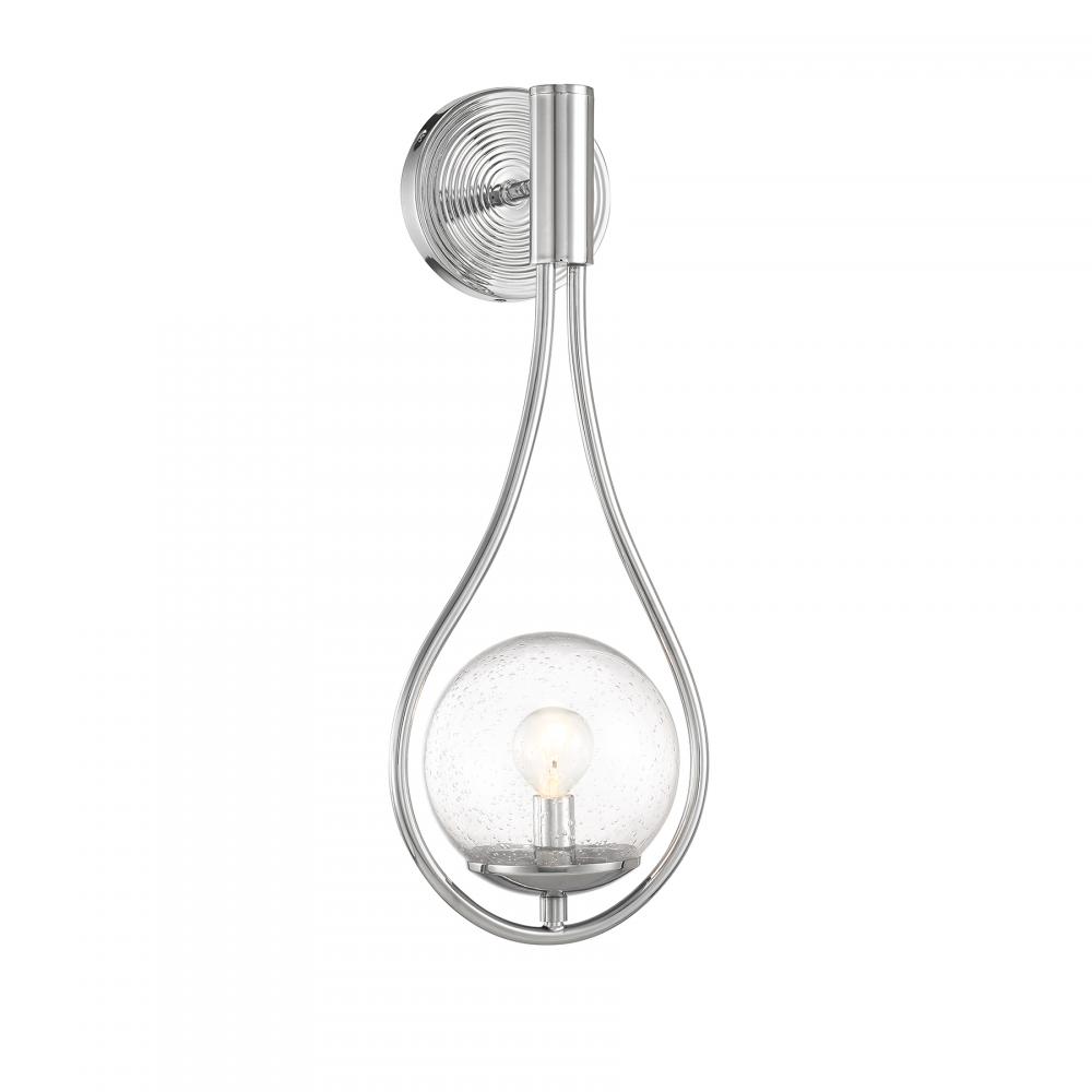 Encino 1-Light Wall Sconce in Polished Chrome