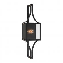 Savoy House 5-472-144 - Raeburn 1-Light Outdoor Wall Lantern in Matte Black and Weathered Brushed Brass