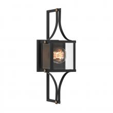 Savoy House 5-473-144 - Raeburn 1-Light Outdoor Wall Lantern in Matte Black and Weathered Brushed Brass