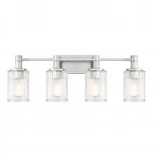 Savoy House 8-1102-4-146 - Concord 4-Light Bathroom Vanity Light in Silver and Polished Nickel