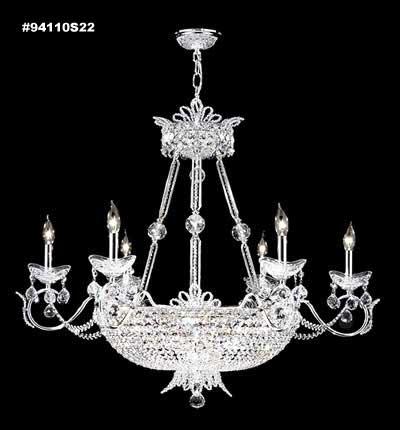 Princess Chandelier with 6 Lights; Gold Accents Only