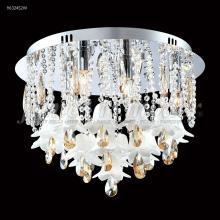 James R Moder 96324AG2GTW - Murano Collection Flush Mount
