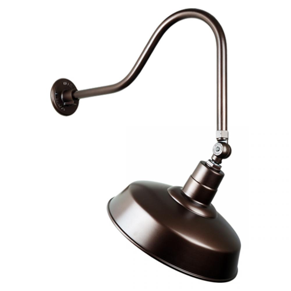 16" Gooseneck Light Warehouse Shade, QSNHL-H Arm, Swivel Knuckle Accessory