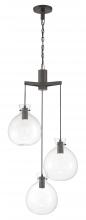 Norwell 4743-OB-CL - Selina Tiered Globe LED Chandelier - Oil Rubbed Bronze