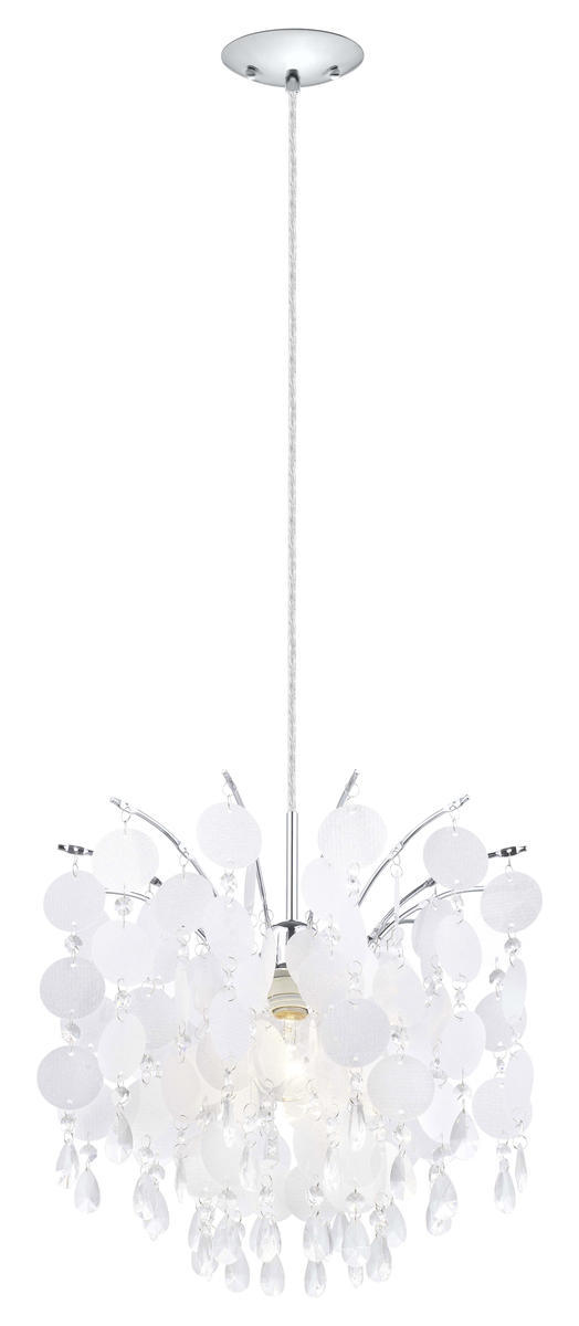 1 LT Chandelier w/ a Chrome Finish & Glitter Teflon Glass & Crystals