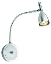 Eglo 88361A - 1 LT Wall Light w/ Brushed Aluminum & Chrome Finish w/ Adjustable Arm