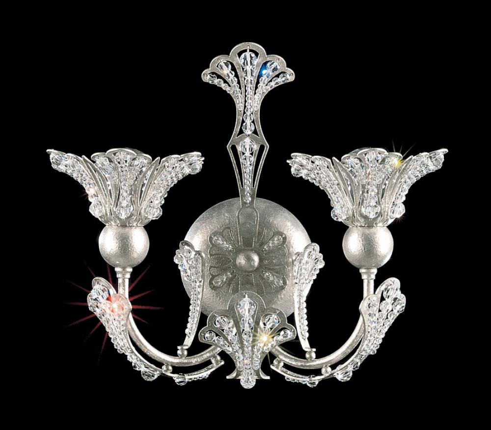 Rivendell 2 Light 120V Wall Sconce in Heirloom Bronze with Clear Crystals from Swarovski