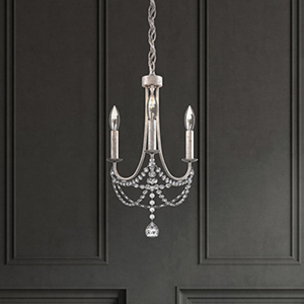 Verdana 3 Light Chandelier In Heirloom Bronze With Clear Heritage Crystal