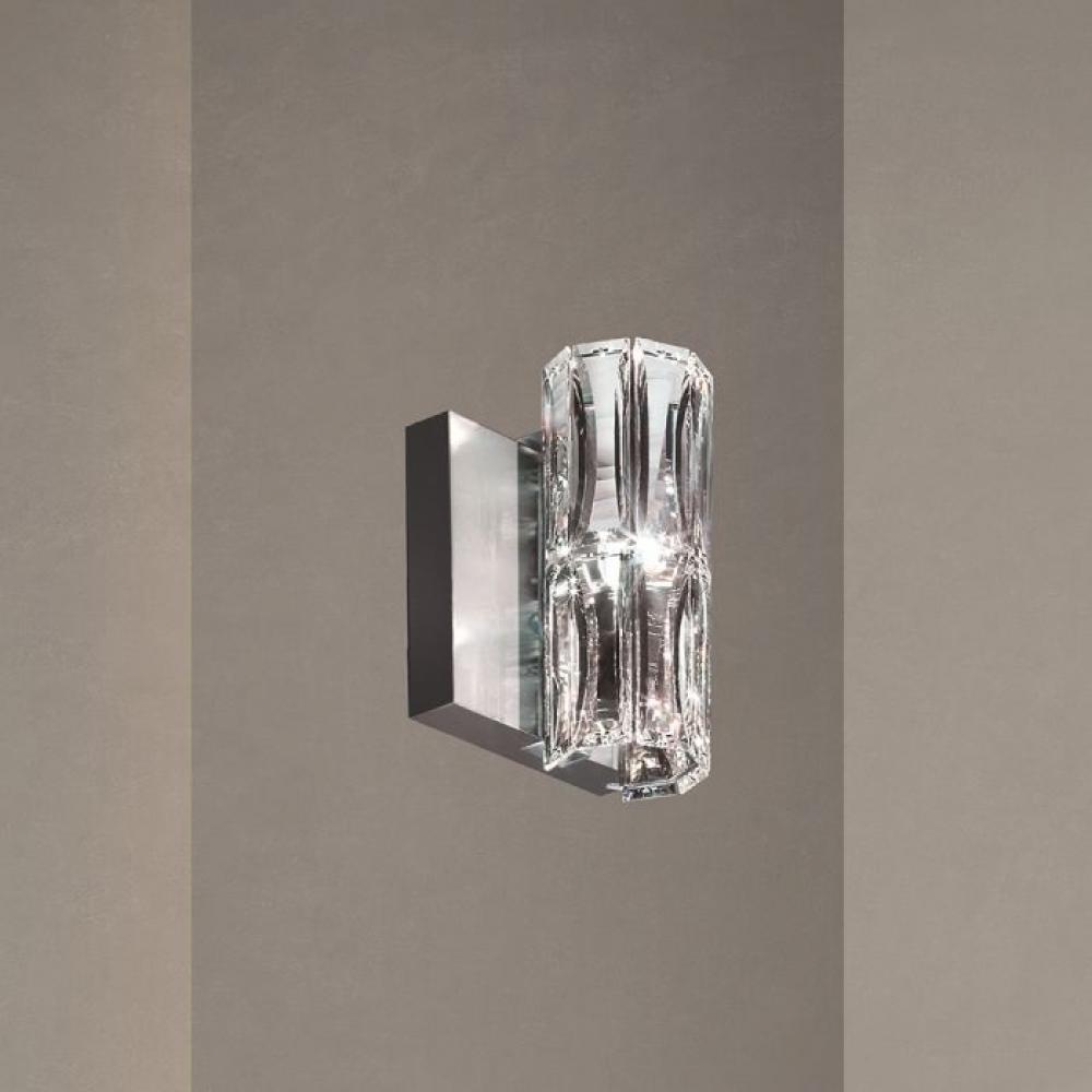 Verve 5 Light 110V Wall Sconce in Stainless Steel with Clear Crystals From Swarovski