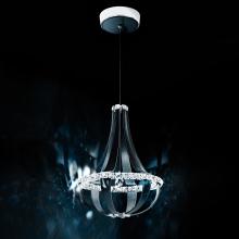 Schonbek 1870 SCE110DN-LW1R - Crystal Empire LED 27in 120V Pendant in White Pass Leather with Clear Radiance Crystal