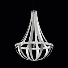 Schonbek 1870 SCE130DN-LW1R - Crystal Empire LED 45in 120V Pendant in White Pass Leather with Clear Radiance Crystal