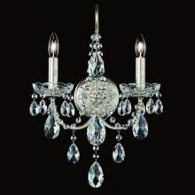 Schonbek 1870 ST1939N-48H - Sonatina 2 Light 120V Wall Sconce in Antique Silver with Clear Heritage Handcut Crystal