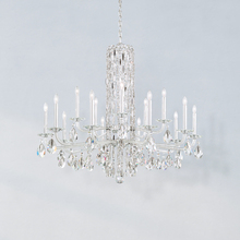 Schonbek 1870 RS83151N-48H - Siena 15 Light 120V Chandelier (No Spikes) in Antique Silver with Clear Heritage Handcut Crystal