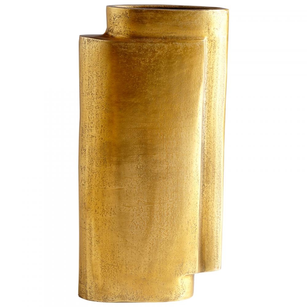 A Step Up Vase Antique Brass - Small