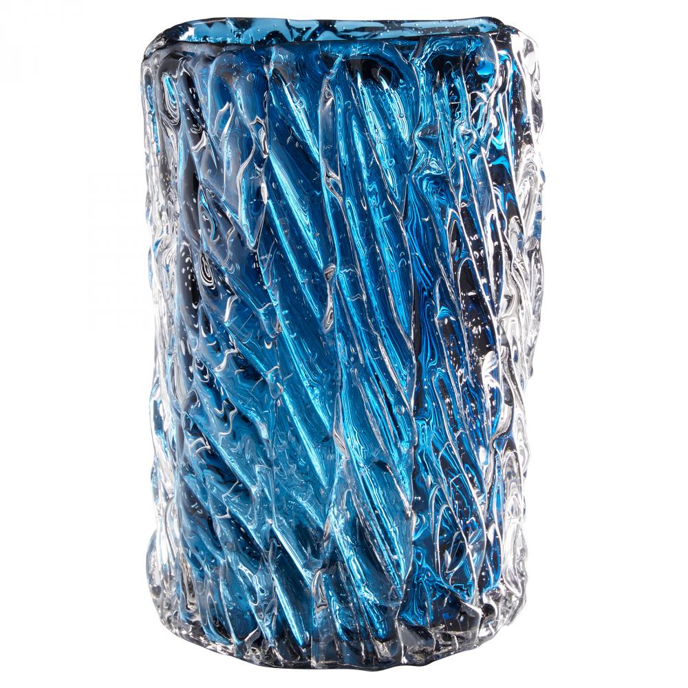 Thorough Vase|Blue | Clear -Lg