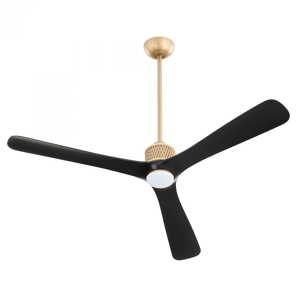 Shamal Ceiling Fan | Aged Brass | Matte Black