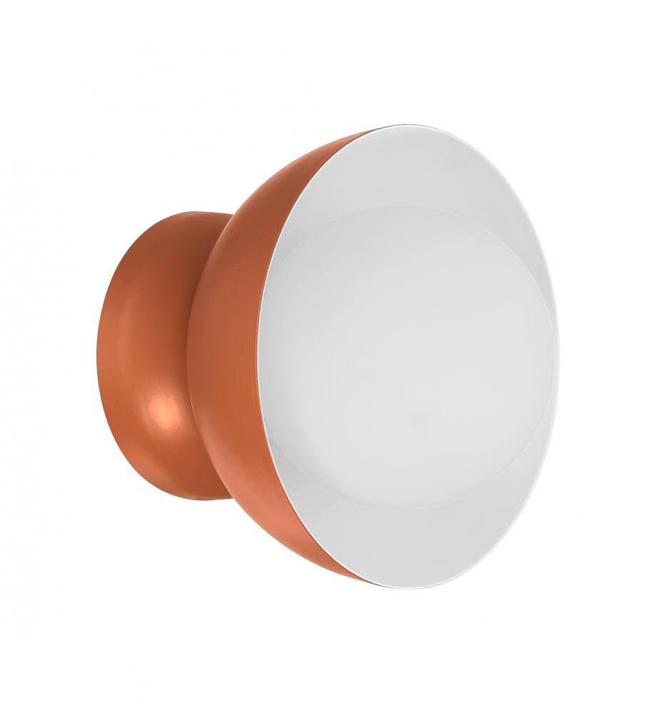 Ventura Dome 1 Light Wall Sconce in Baked Clay
