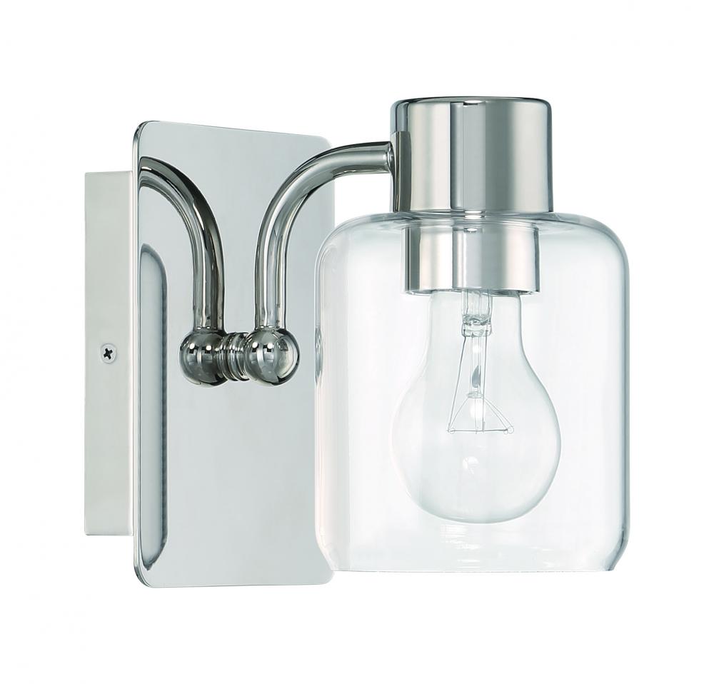Rori 1 Light Wall Sconce in Polished Nickel