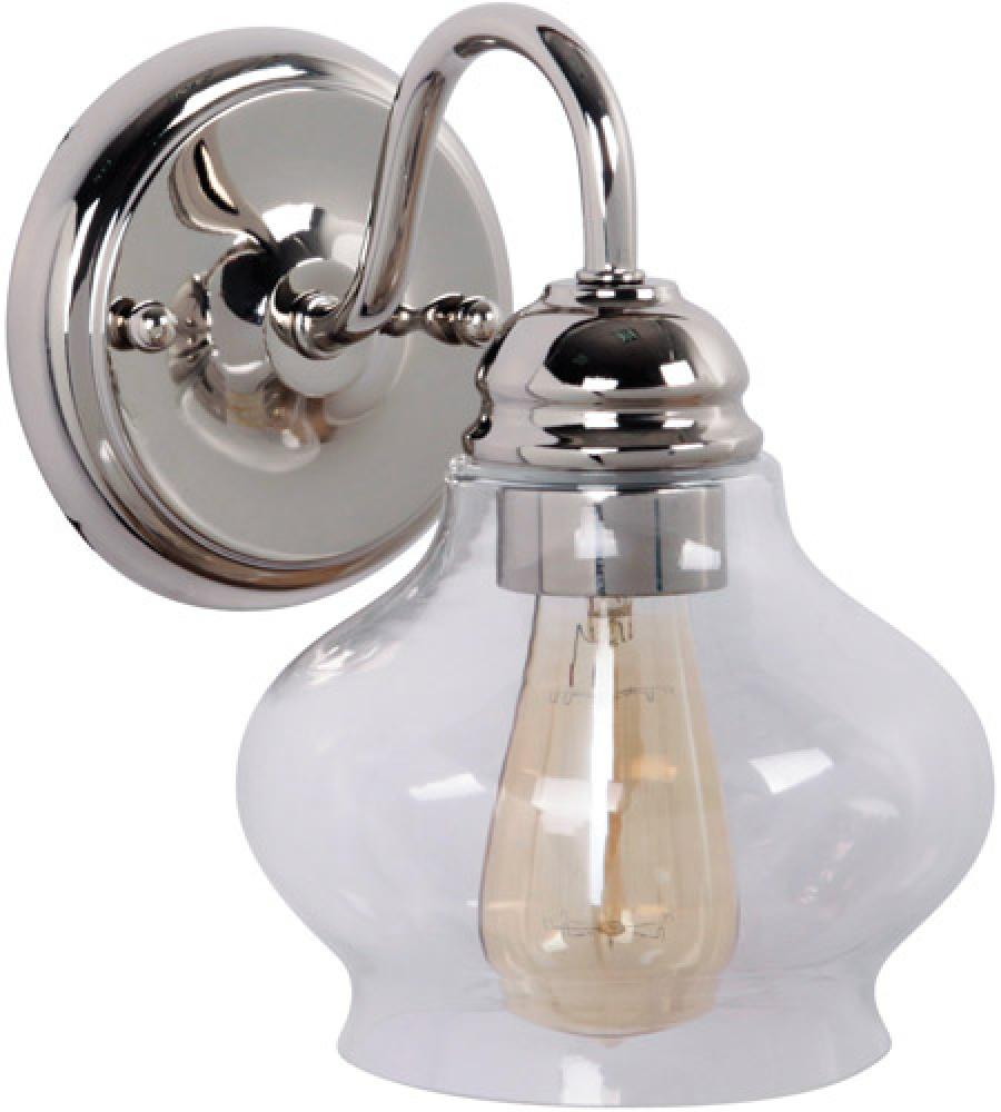 Yorktown 1 Light Wall Sconce in Polished Nickel