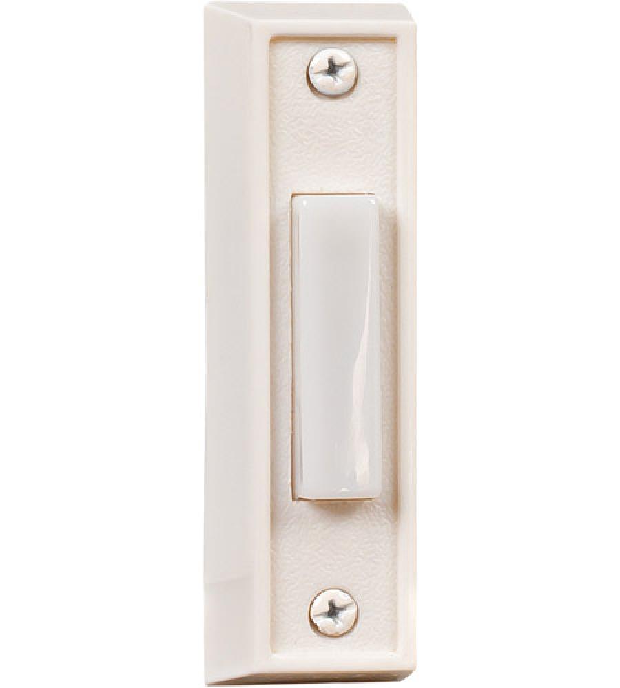 Surface Mount Rectangle Lighted Push Button in White