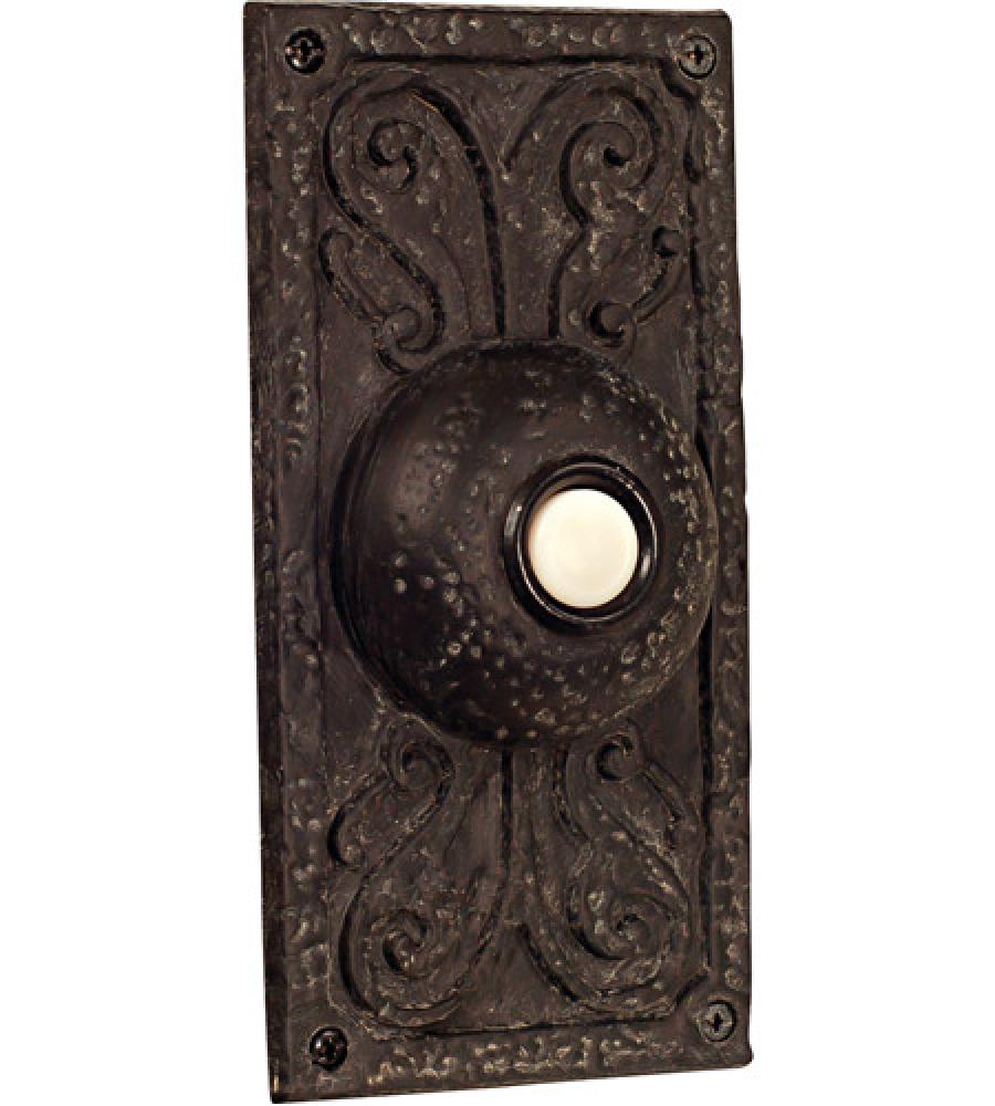 Surface Mount Designer LED Lighted Push Button in Weathered Black