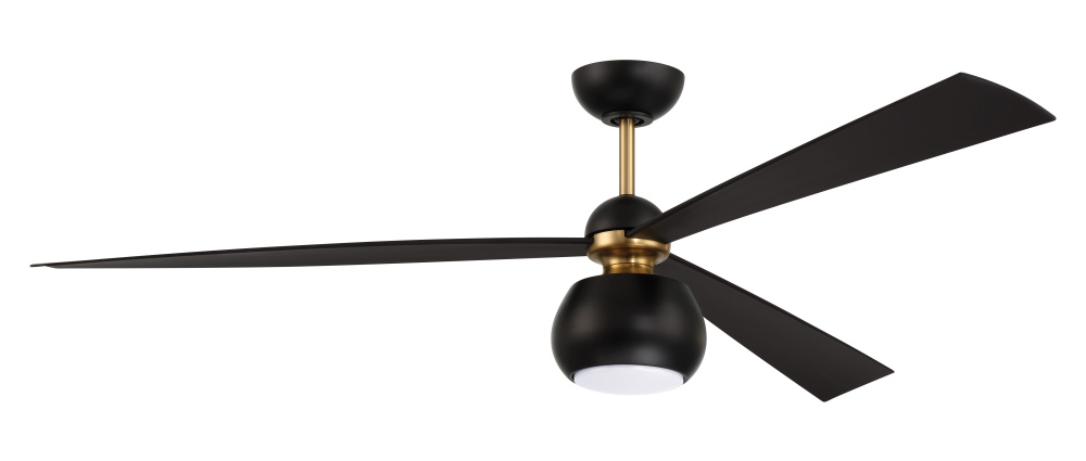 60" Ceiling Fan w/3 Blades, Wi-Fi & LED Light Kit