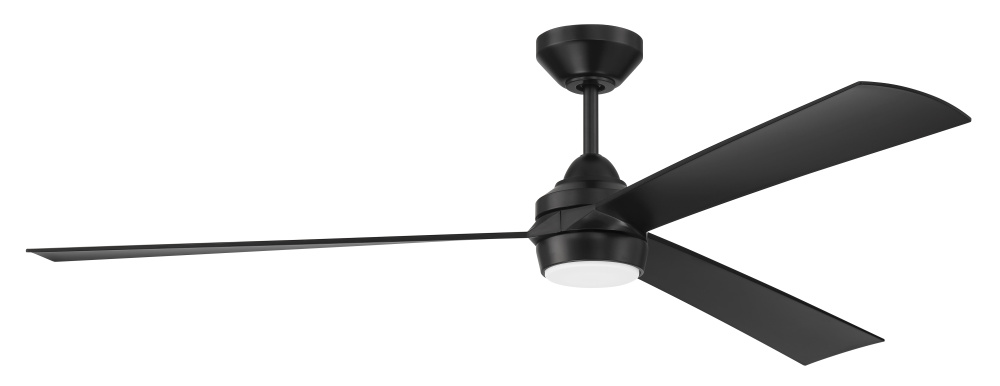 Sterling 60" 3-Blade Indoor/Outdoor (Wet) Ceiling Fan in Flat Black w/ Flat black Blades