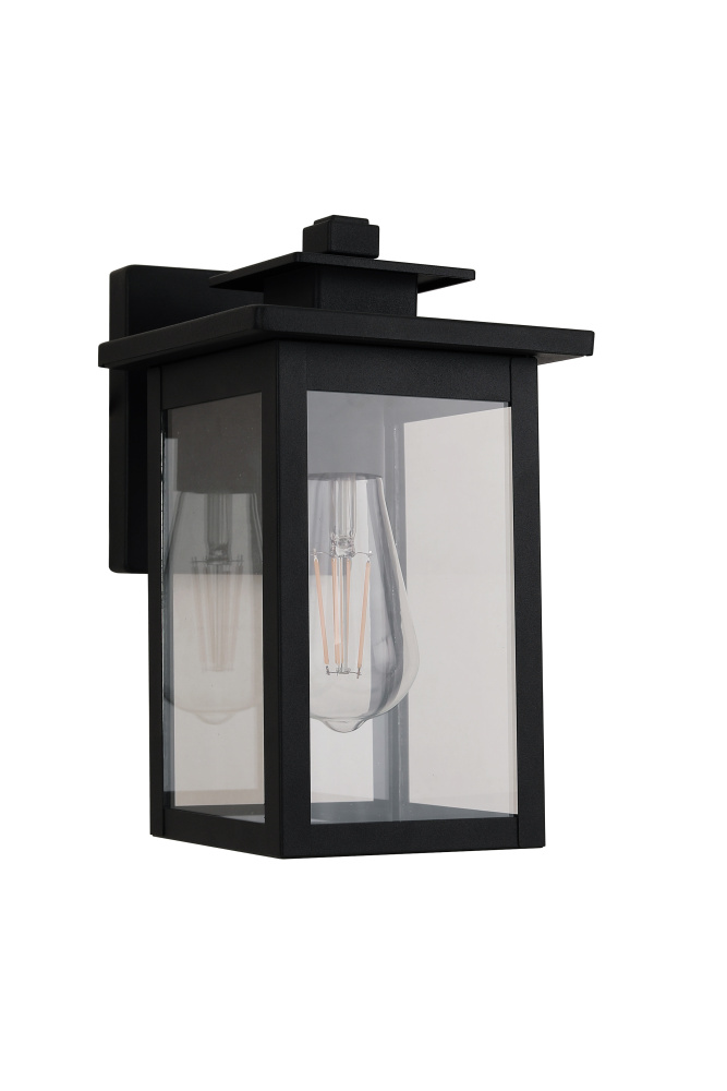 Rock Creek 1 Light 10.25" Outdoor Wall Lantern in Textured Black