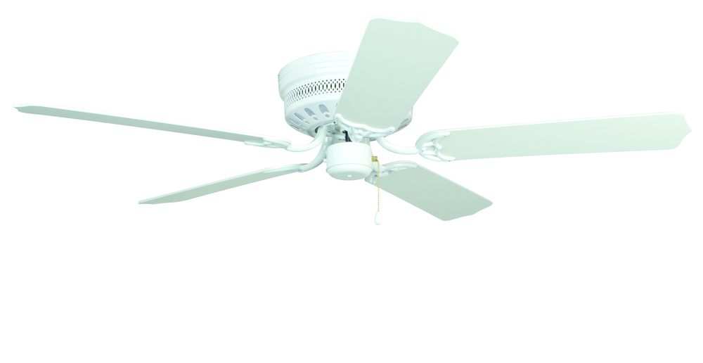 Close-up 52" Ceiling Fan with Blades in White