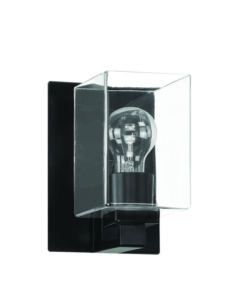 McClane 1 Light Wall Sconce in Flat Black