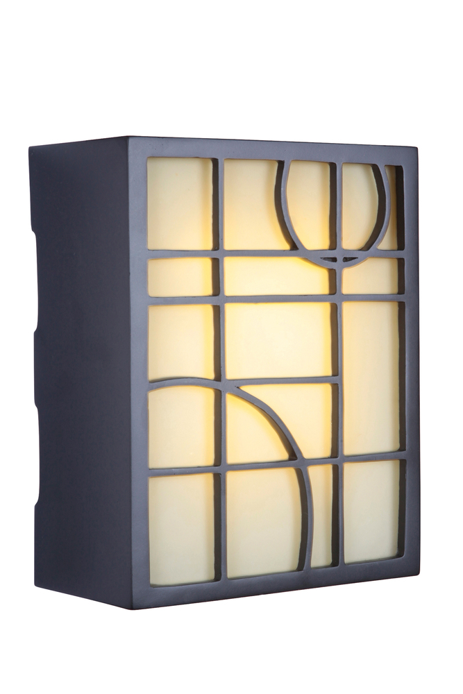 LED Hand Carved Geometric w/Frosted Glass