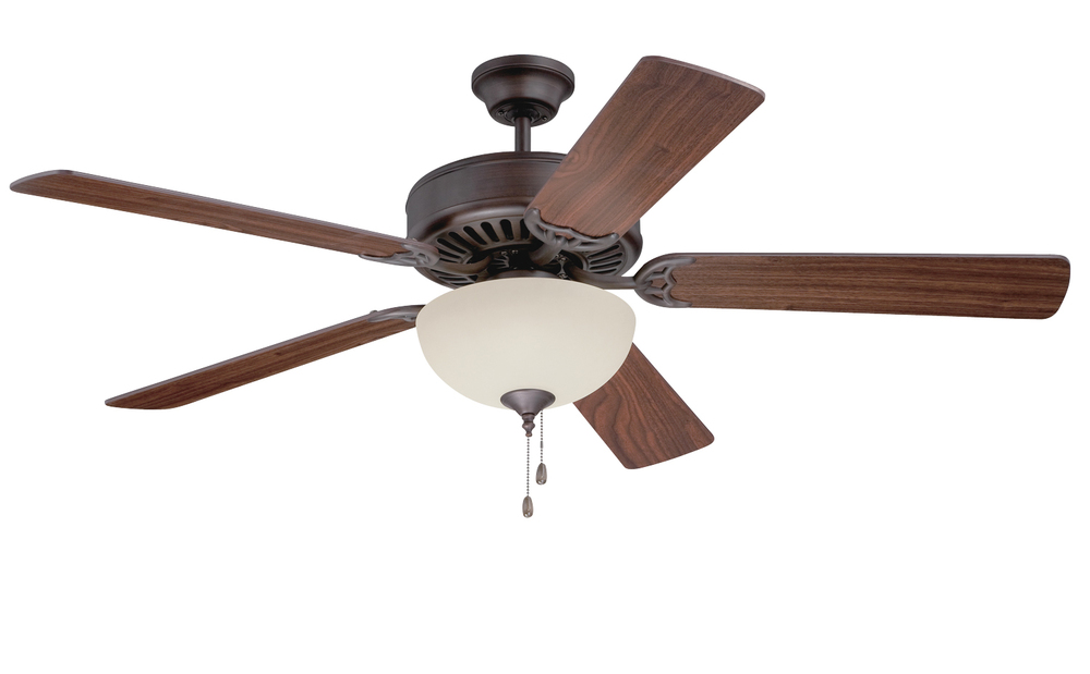 Pro Builder 208 52" Ceiling Fan Kit with Light Kit in Aged Bronze Brushed
