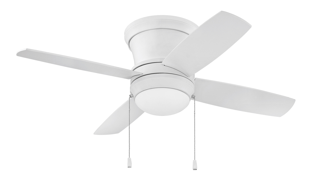 Laval 44" Hugger Ceiling Fan with Blades and Light in Matte White
