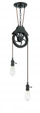 Craftmade CPMKP-2ABZ - Design-A-Fixture 2 Light Keyed Socket Pulley Pendant Hardware in Aged Bronze Brushed
