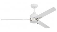 Craftmade FUL52WPLN3 - 52" Fuller in White/Polished Nickel w/ White Blades
