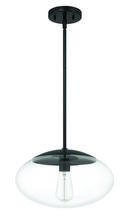 Craftmade 56894-FB - Gaze 14" 1 Light Oval Pendant in Flat Black
