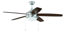 Craftmade EPHA52BNK5 - Phaze Energy Star 5 52" 5-Blade Ceiling Fan in Brushed Polished Nickel w/ Walnut/Dark Oak Blades