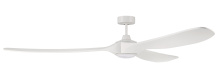 Craftmade EVY84W3 - Envy 84" 3-Blade Indoor/Outdoor (Damp) Ceiling Fan in White w/ White Blades