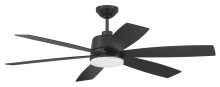 Craftmade HGN54FB6 - 52" Ceiling Fan w/ 6 Blades, Wi-Fi & LED Light Kit, Damp
