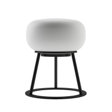 Bulbrite K70303 - Cordless Table Lamp Tripod Black Oval Glass